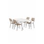 Matgrupp Togo med Lindos matstolar, 150 × 90 cm