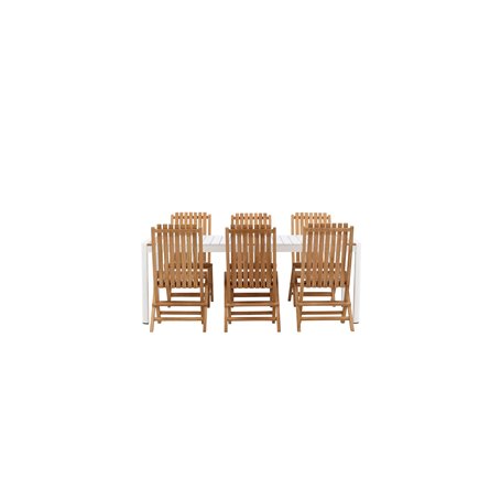 Matgrupp Togo med Ghana matstolar, 200 × 100 cm