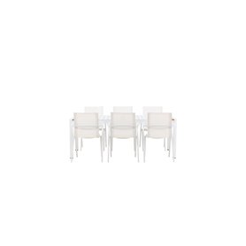 Matgrupp Togo med Alina matstolar, 200 × 100 cm