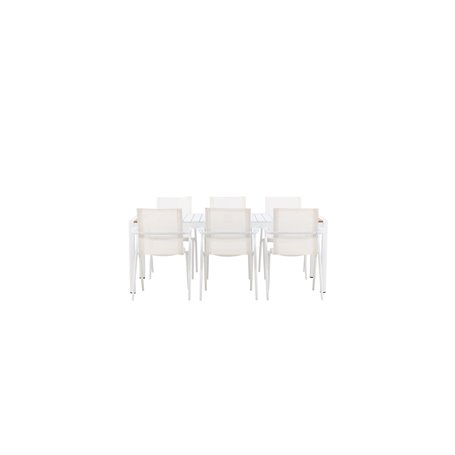 Matgrupp Togo med Alina matstolar, 200 × 100 cm