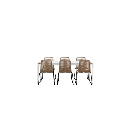 Matgrupp Togo med Lindos matstolar, 200 × 100 cm