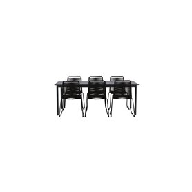 Matgrupp Modena med Lindos matstolar, 200 × 100 cm
