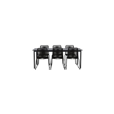 Matgrupp Modena med Lindos matstolar, 200 × 100 cm