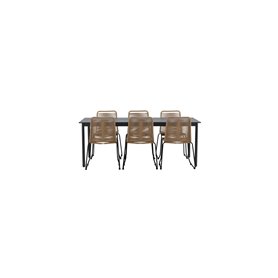 Matgrupp Modena med Lindos matstolar, 200 × 100 cm