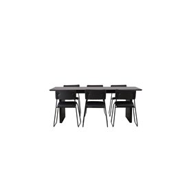 Matgrupp Vail med Kenth matstolar, 200 × 100 cm