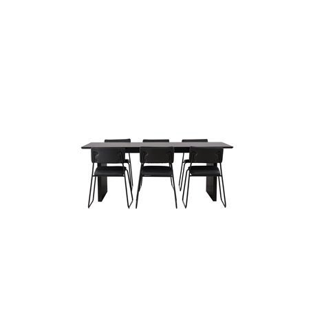 Matgrupp Vail med Kenth matstolar, 200 × 100 cm