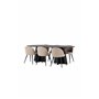 Matgrupp Bootcut med Velvet matstolar, 230 × 115 cm