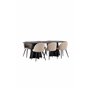 Matgrupp Bootcut med Velvet matstolar, 230 × 115 cm