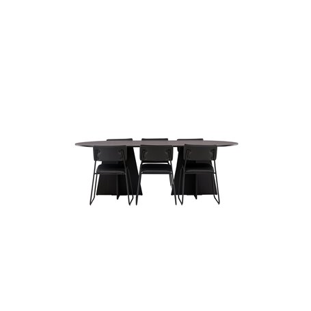 Matgrupp Bootcut med Kenth matstolar, 230 × 115 cm