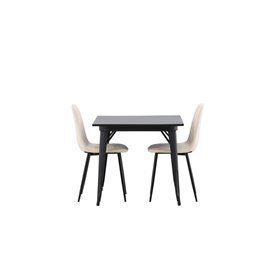 Matgrupp Tempe med Polar matstolar, 80 × 80 cm
