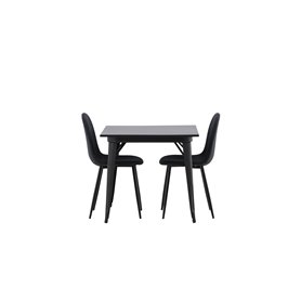 Matgrupp Tempe med Polar matstolar, 80 × 80 cm