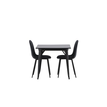 Matgrupp Tempe med Polar matstolar, 80 × 80 cm