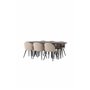 Matgrupp Stone med Velvet matstolar, 220 × 100 cm