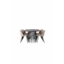 Matgrupp Stone med Velvet matstolar, 220 × 100 cm
