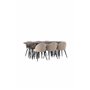 Matgrupp Stone med Velvet matstolar, 220 × 100 cm