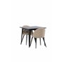 Matgrupp Tempe med Velvet matstolar, 80 × 80 cm