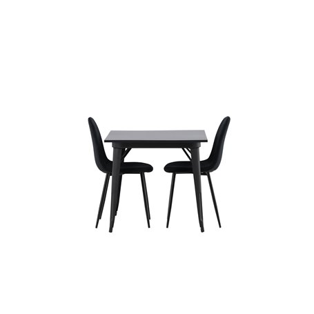 Matgrupp Tempe med Polar matstolar, 80 × 80 cm