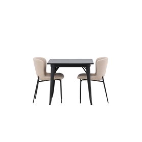Matgrupp Tempe med Modesto matstolar, 80 × 80 cm
