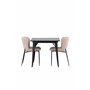 Matgrupp Tempe med Modesto matstolar, 80 × 80 cm