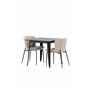 Matgrupp Tempe med Modesto matstolar, 80 × 80 cm
