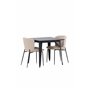 Matgrupp Tempe med Modesto matstolar, 80 × 80 cm