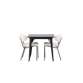 Matgrupp Tempe med Chico matstolar, 80 × 80 cm