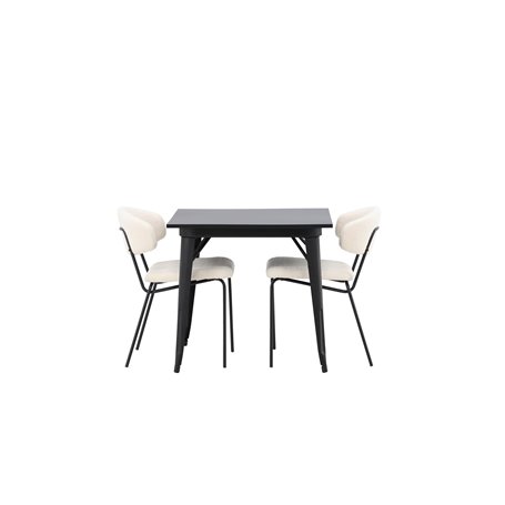 Matgrupp Tempe med Chico matstolar, 80 × 80 cm