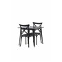 Matgrupp Tempe med Crosett matstolar, 80 × 80 cm