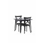 Matgrupp Tempe med Crosett matstolar, 80 × 80 cm