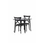 Matgrupp Tempe med Crosett matstolar, 80 × 80 cm