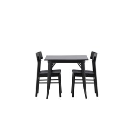 Matgrupp Tempe med Montros matstolar, 80 × 80 cm