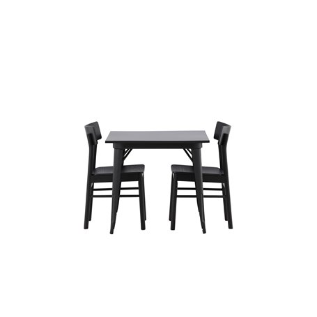 Matgrupp Tempe med Montros matstolar, 80 × 80 cm
