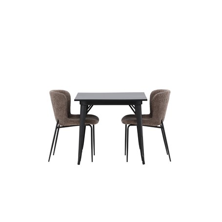 Matgrupp Tempe med Modesto matstolar, 80 × 80 cm