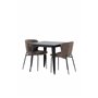 Matgrupp Tempe med Modesto matstolar, 80 × 80 cm