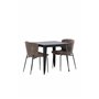 Matgrupp Tempe med Modesto matstolar, 80 × 80 cm