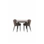 Matgrupp Tempe med Modesto matstolar, 140 × 80 cm