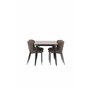Matgrupp Tempe med Modesto matstolar, 140 × 80 cm