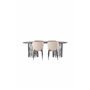 Matgrupp Stone med Modesto matstolar, 220 × 100 cm