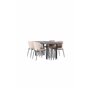 Matgrupp Stone med Modesto matstolar, 220 × 100 cm