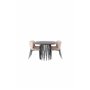 Matgrupp Stone med Modesto matstolar, 220 × 100 cm