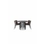 Matgrupp Stone med Modesto matstolar, 220 × 100 cm