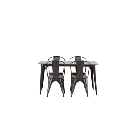 Matgrupp Tempe med Tempe matstolar, 140 × 80 cm