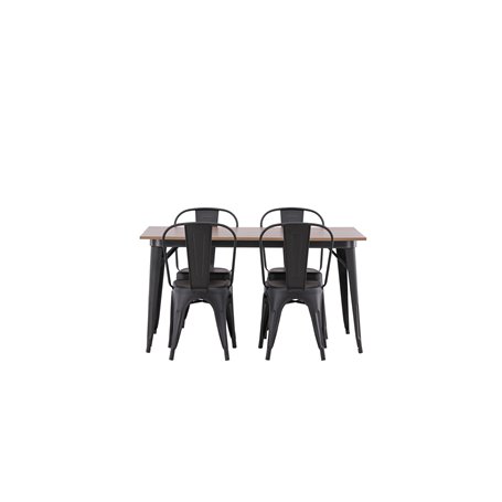 Matgrupp Tempe med Tempe matstolar, 140 × 80 cm