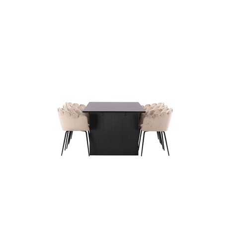 Matgrupp Vail med Limhamn matstolar, 200 × 100 cm