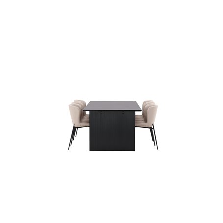Matgrupp Vail med Modesto matstolar, 200 × 100 cm