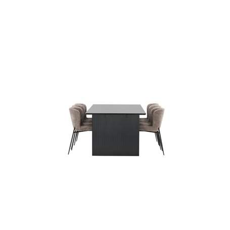 Matgrupp Vail med Modesto matstolar, 200 × 100 cm