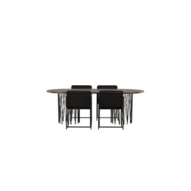 Matgrupp Stone med Richmond matstolar, 220 × 100 cm