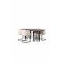 Matgrupp Stone med Simrishamn matstolar, 220 × 100 cm