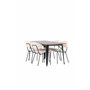 Matgrupp Tempe med Chico matstolar, 140 × 80 cm