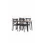 Matgrupp Tempe med Crosett matstolar, 140 × 80 cm